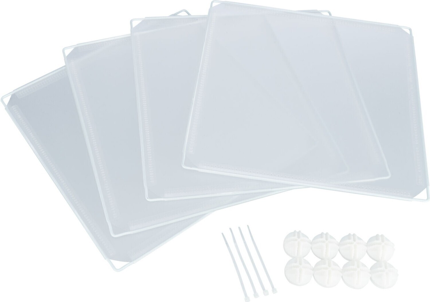 Trixie Indoor Rabbit/Guinea Pig Enclosure Extension Elements - 4 Panels with Fixing Accessories