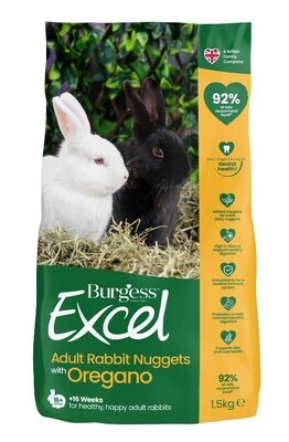 Burgess Excel Adult Rabbit Nuggets with Oregano - 1.5kg