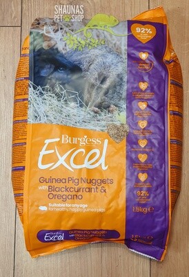 Burgess Excel Guinea Pig Nuggets with Blackcurrant &amp; Oregano 1.5kg