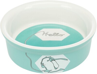 Trixie Ceramic Hello Comic Bunny Bowl - 240ml 11cm