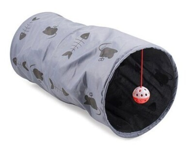 Ancol Foldable Cat Play Tunnel Blue - 50cm