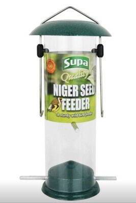 Supa Niger Seed Feeder 20cm - with Metal Perches