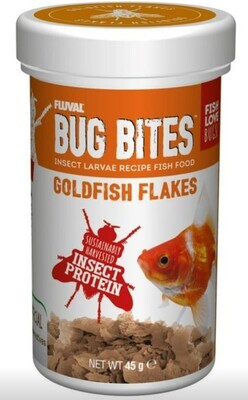 Fluval Bug Bites Goldfish Flakes - 45g