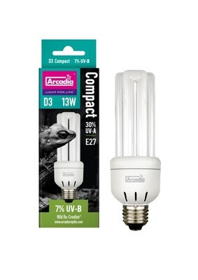 Arcadia Mini Compact 13w D3 7% UVB Bulb