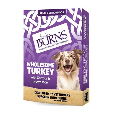 Burns Wet Food - Wholesome Turkey with Carrots &amp; Brown Rice 395g