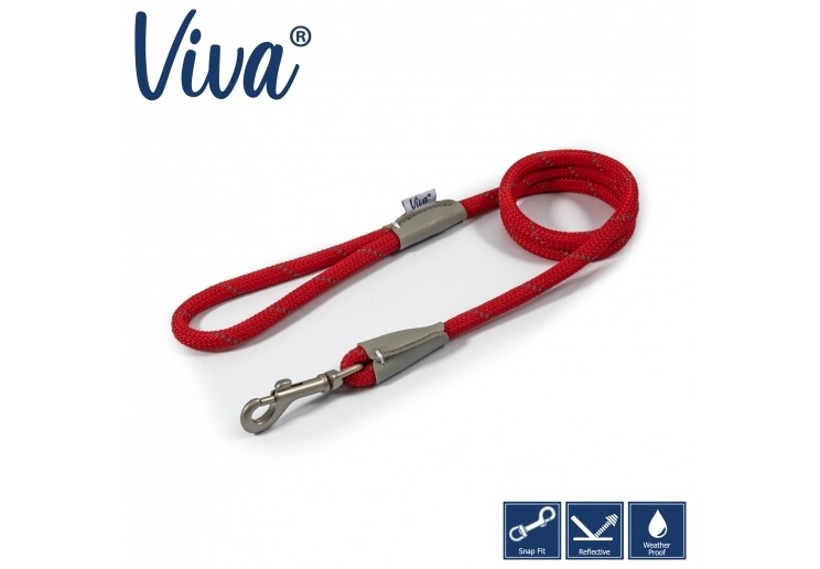 Viva Rope Lead Reflective - Red