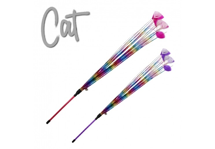 Ancol Rainbow Feather Cat Teaser (1 Piece)
