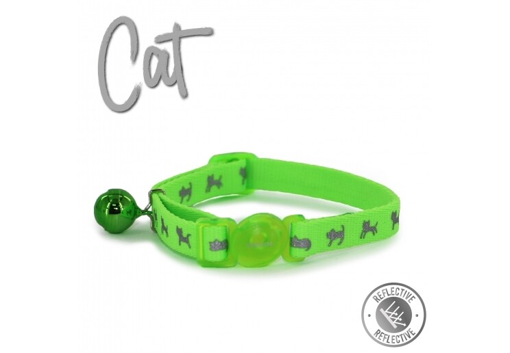 Ancol Hi-Vis Safety Cat Collar, Colour: Green