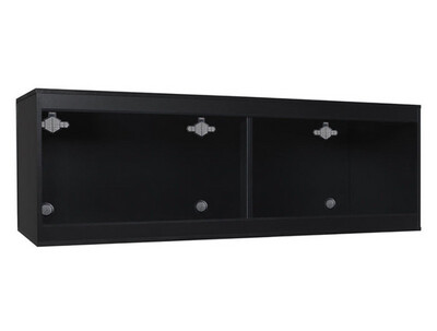 Monkfield Standard Wooden Vivarium Black -  L152 x D61 x H61cm (60 x 24 x 24in)