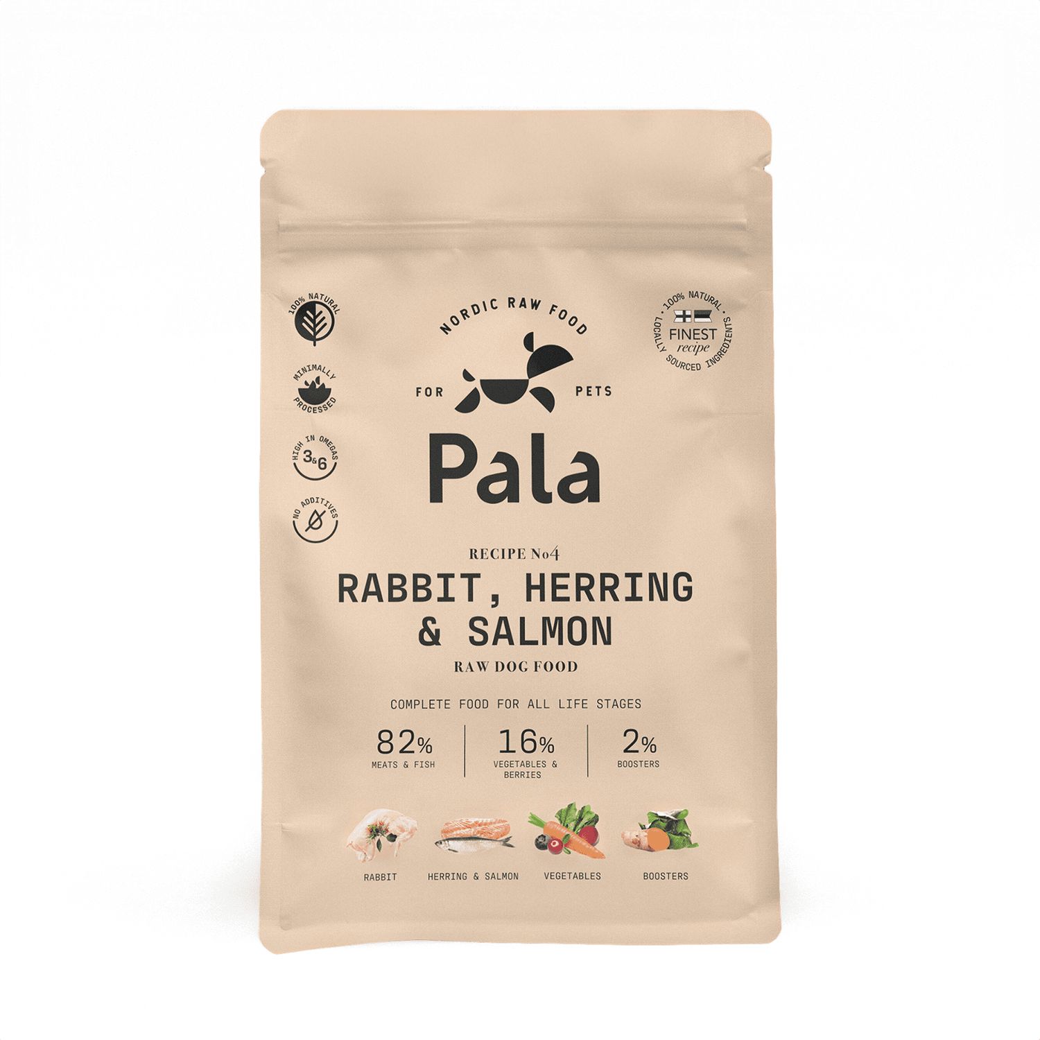 Pala Recipe # 4 - Rabbit, herring &amp; salmon - 100g