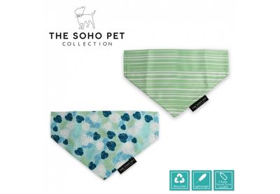 Stripe/Leaf Patterned Bandana (2 per pack)