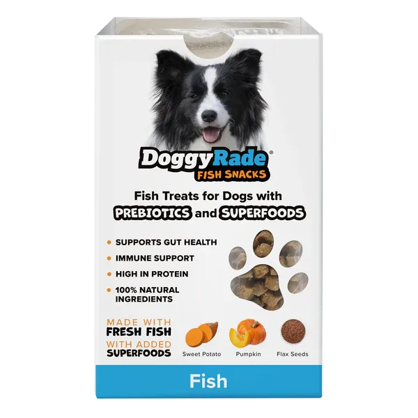 DoggyRade Fish Snacks for Dogs - with Prebiotics and Superfood