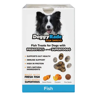 DoggyRade Fish Snacks for Dogs - with Prebiotics and Superfood