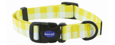 Ancol SoHo Yellow Plaid Dog Collar