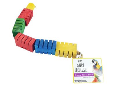 Groovy Colour Blocks Bird Toy