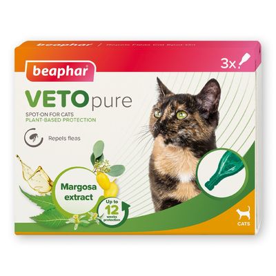 Beaphar VETOpure Plant-Based Protection Flea Spot-On for Cats (6 Months)