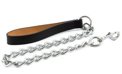 Ancol Extra Heavy Chain Lead with Black Handle - 90cm