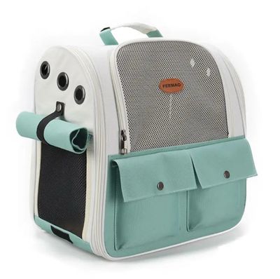 CHONGJIJI Pet Backpack - Teal &amp; White