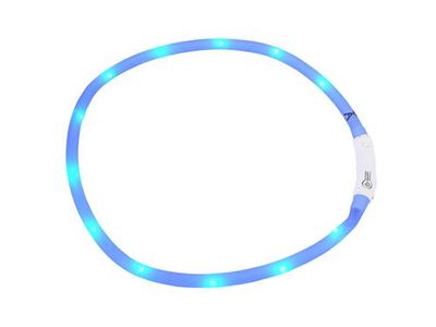 Ancol USB Chargeable Light Up Dog Collar - Blue