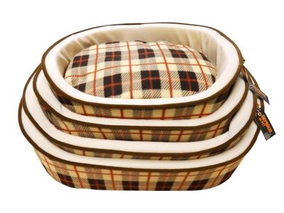 Barkburry Check Dog Bed