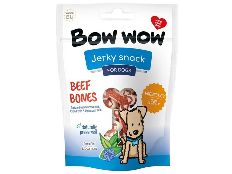 BOW WOW BEEF BONES WITH PREBIOTICS 80G