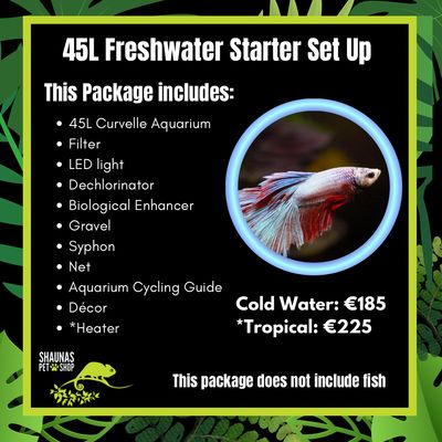 45 Litre Tropical Aquarium Complete Setup