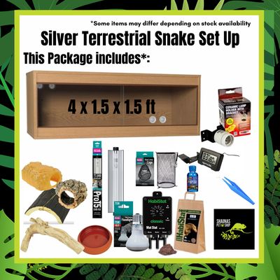 Silver Terrestrial Snake Complete Setup