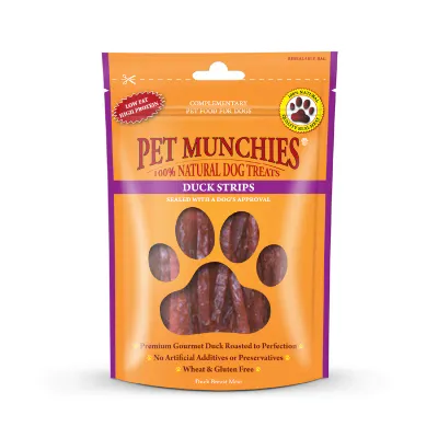 Pet Munchies Duck Strips  - 90g
