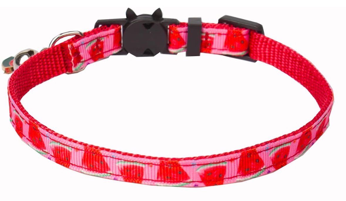 Pink &amp; Red Fruit Cat Collar