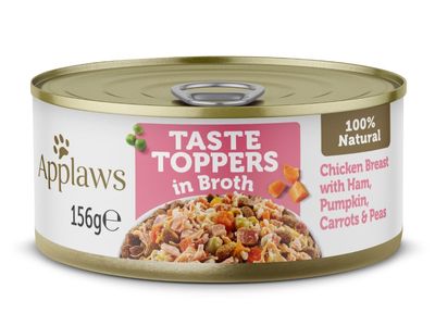 Applaws Dog Food Topper - Chicken, Ham, Pumpkin, Carrots &amp; Peas 156g