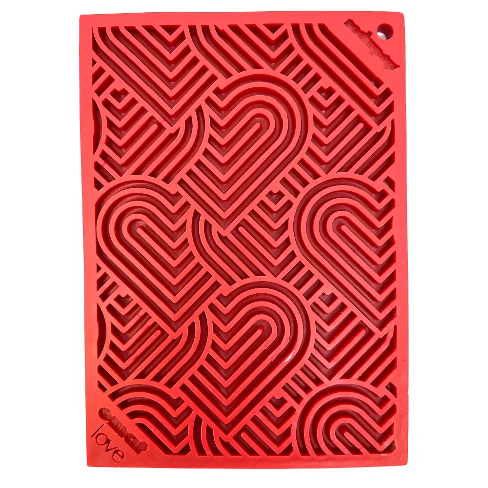 DNE SodaPup Heart Design Valentine Enrichment Lick Mat - Small