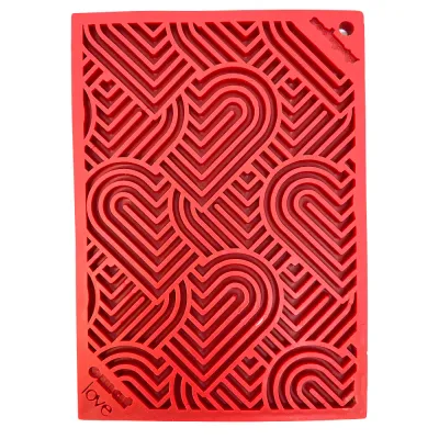 DNE SodaPup Heart Design Valentine Enrichment Lick Mat - Small