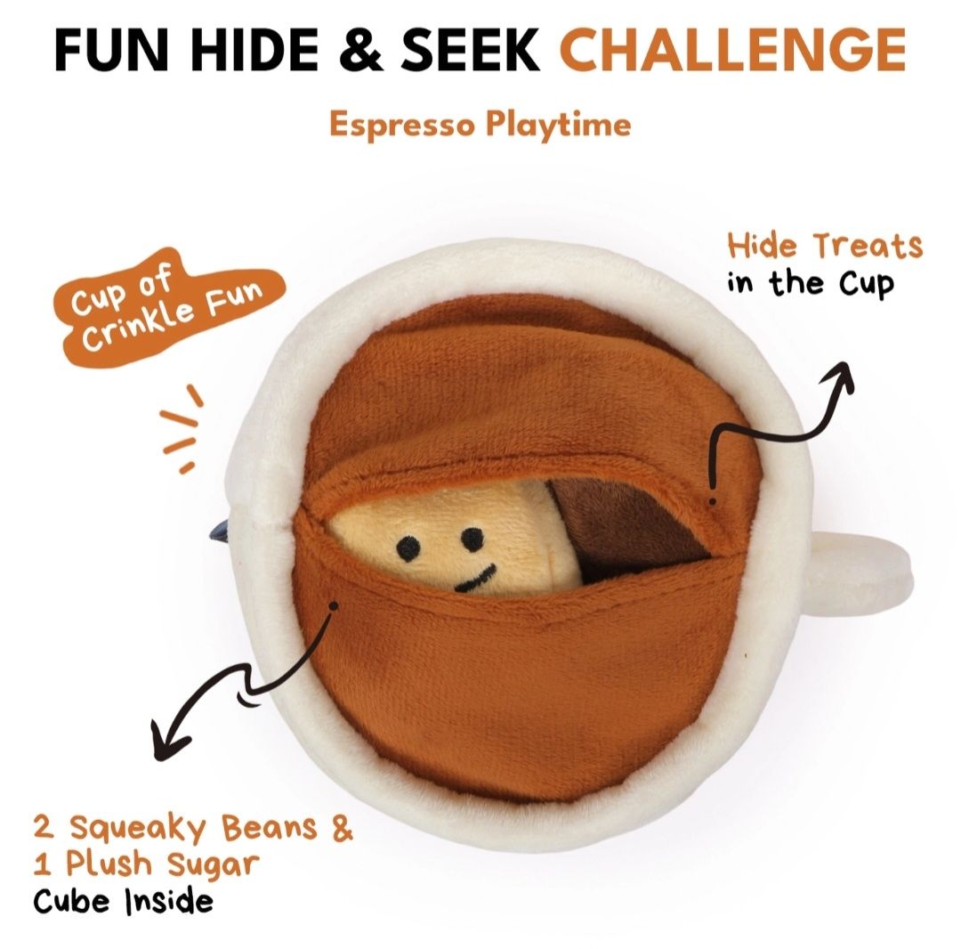 Chewffon coffee cup enrichment snuffle toy ☕️🐶