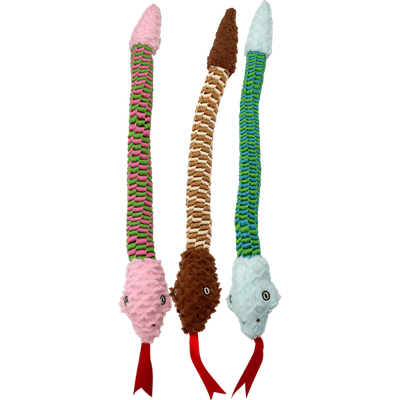 Hem and Boo - Bungee Snake dog toy