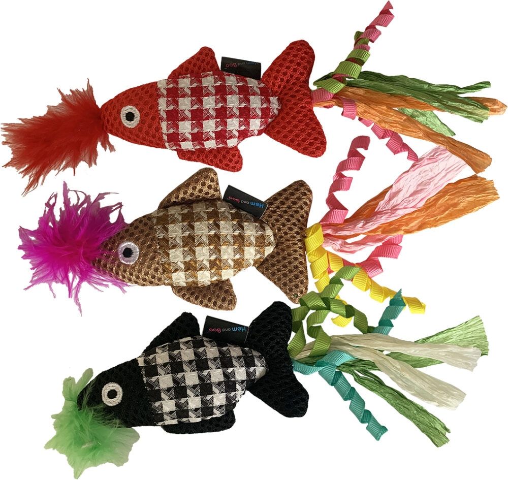 Hem and Boo Fish Cat Toy with Cat Nip
