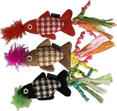 Hem and Boo Fish Cat Toy with Cat Nip