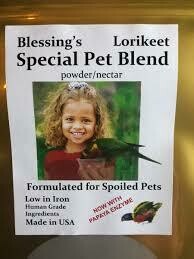 Blessings Lory Special Blend 2 Lbs