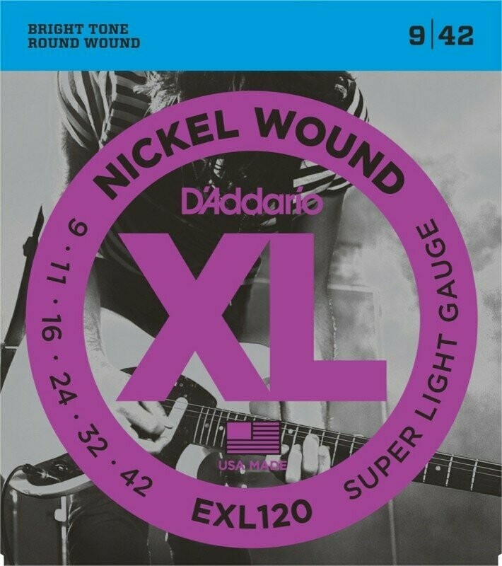 D'Addario EXL120 Set corde per chit elettrica 09-42 Nickel wound