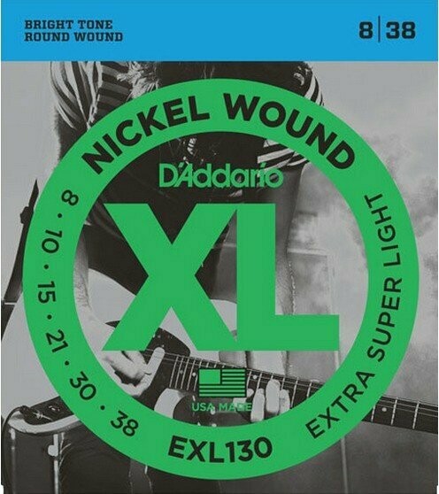 D'Addario EXL130 Set corde per chit elettrica 08-38