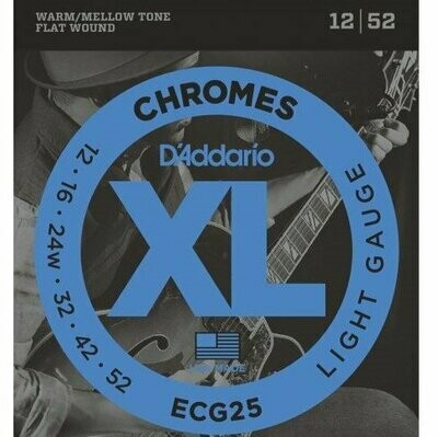 D'Addario ECG25 Chromes Set corde lisce chit elettrica 12-52