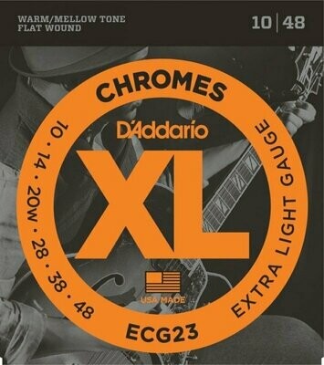 D'Addario ECG23 Chromes Set corde lisce chit elettrica 10-46