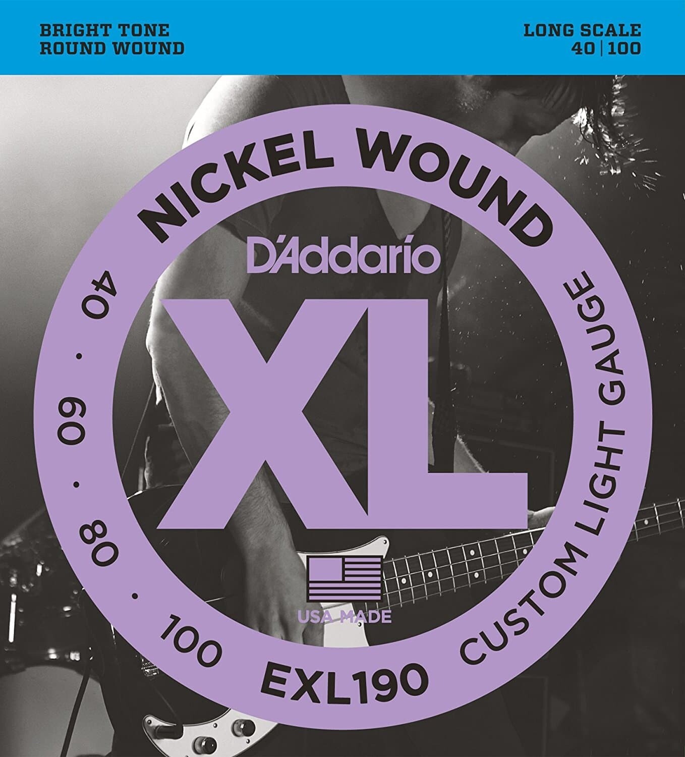 D'Addario EXL190 - Set corde per basso Nickel wound 40-100