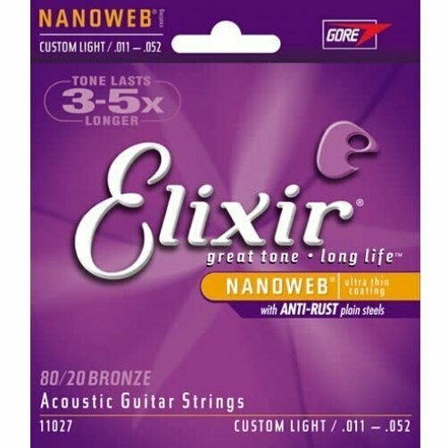 Elixir 11027 - Set corde per chitarra acustica/folk 11-52