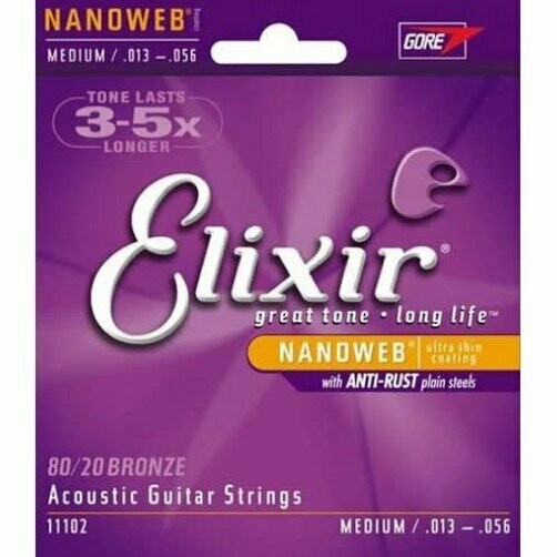 Elixir 11102 - Set corde per chitarra acustica/folk 13-56
