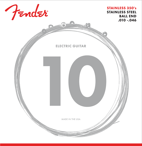 Fender 350R - Set corde per chitarra elettrica 10-46 STAINLESS STEEL