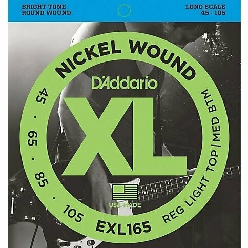 D'Addario EXL165 - Set corde per basso Nickel wound 45-105