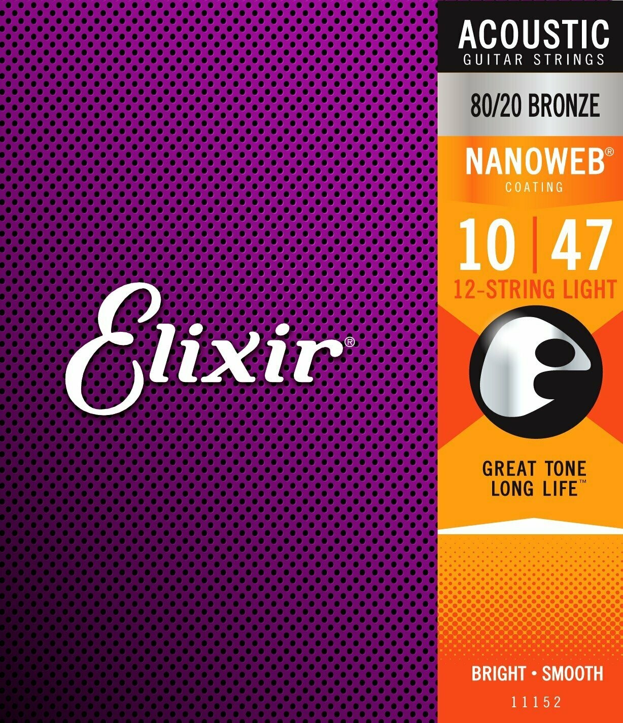 Elixir 11152 Set corde chit acustica/folk 12 corde 10-47