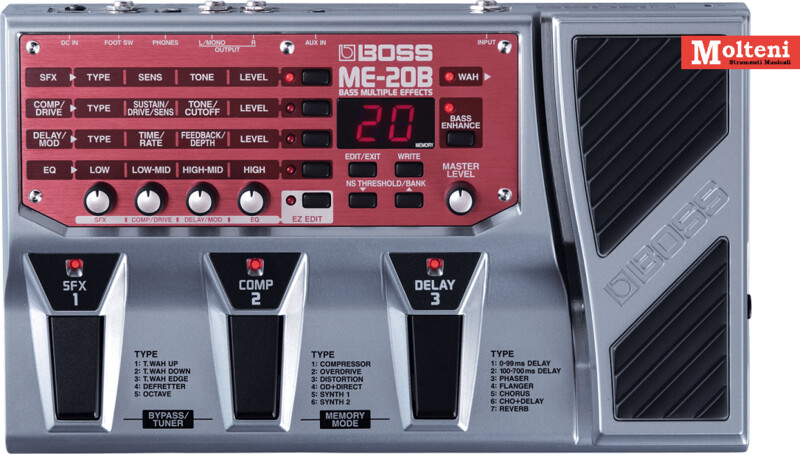 BOSS ME20B - Pedaliera multieffetto per basso