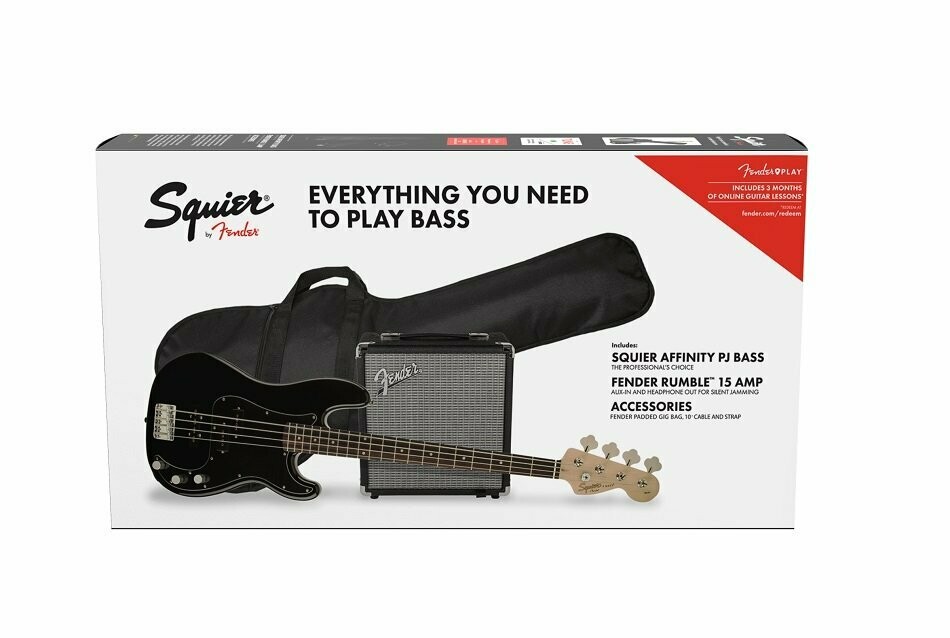 Squier Affinity PJ Bass Pack con basso, amplificatore ed accessori
