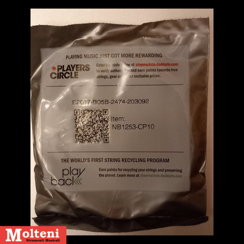D'Addario NB1253 sigillate Set corde per chit acustica/folk 12/53